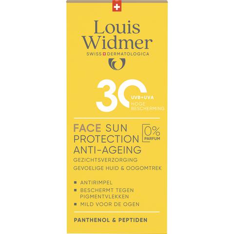 Louis Widmer Face Sun Protection Anti-Ageing SPF30 Zonder Parfum SPF30 50ML