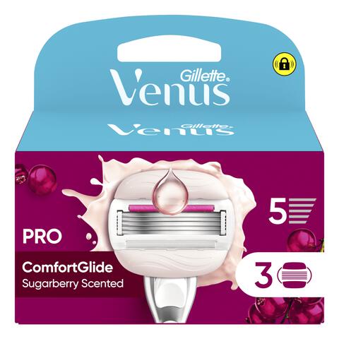 Gillette Venus ComfortGlide Sugarberry Navulmesjes 3 Stuks
