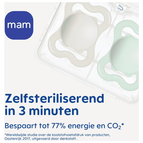 MAM Supreme Fopspenen 0-6 maanden Blue 2 stuks