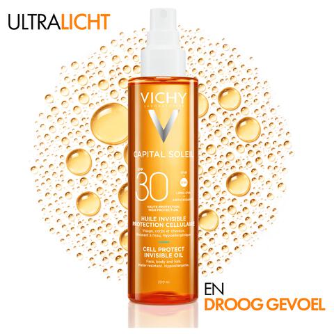 Vichy Capital Soleil Cell Protect Onzichtbare Zonnebrand Olie SPF30 200 ML