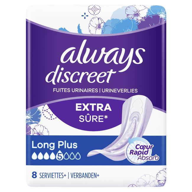 Always Discreet Urineverlies Verband Long Plus 8 Stuks