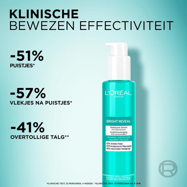 L'Oréal Paris Bright Reveal Schuimende Gezichtsreiniger met Niacinamide 150ML