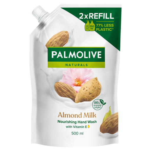 Palmolive Naturals Melk & Amandel Handzeep Navulzak 500 ML