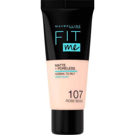 Maybelline New York Fit Me Matte + Poreless Foundation 107 Rose Beige