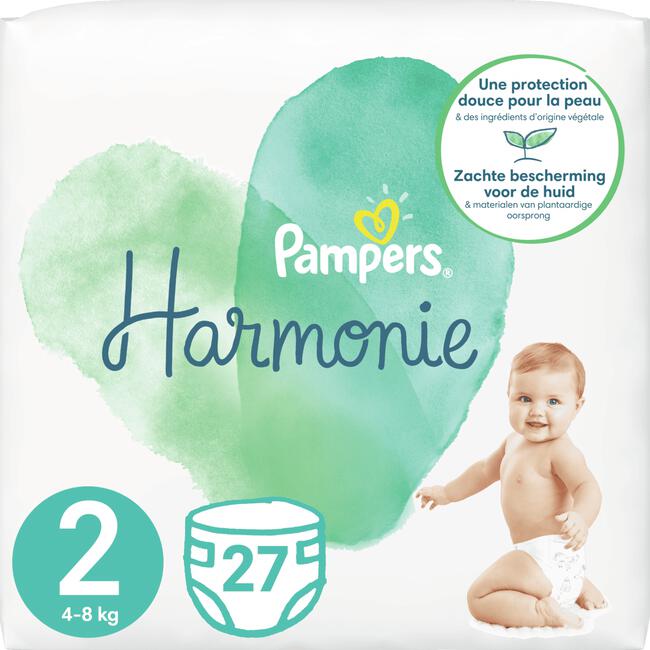 Pampers Harmonie Maat 2 27 Luiers 4KG-8KG