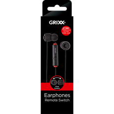 Grixx Headphone In-ear Mic Black