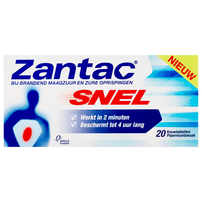 Zantac Snel Kauwtabletten Bij Brandend Maagzuur En Zure Oprispingen