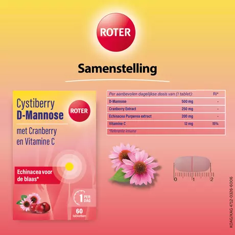 Roter D-Mannose Cranberry 60 stuks