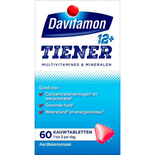 Davitamon Multi 12+ Kauwvitamines Aardbei 60 Stuks