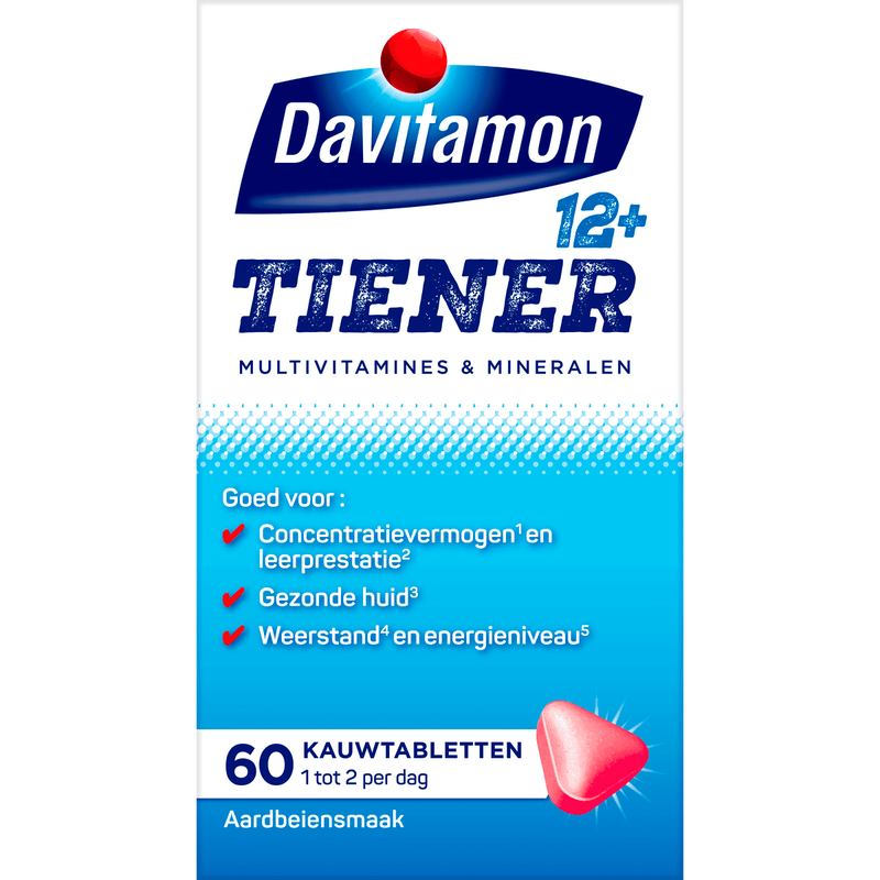 Davitamon Multi 12+ Kauwvitamines Aardbei 60 Stuks