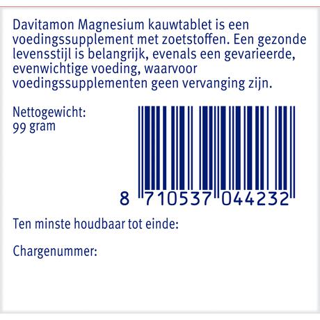Davitamon Magnesium Pepermunt 60 stuks