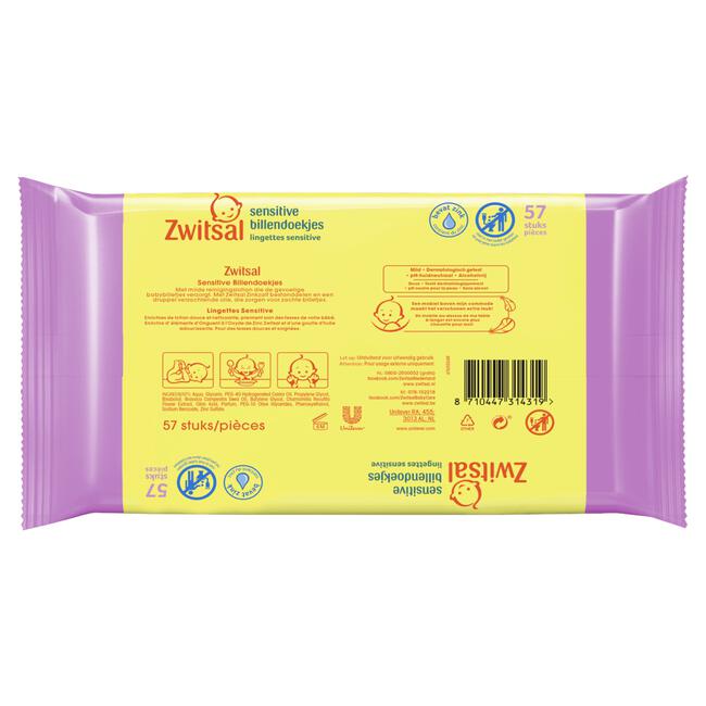 Zwitsal Sensitive Billendoekjes Voordeelverpakking 228