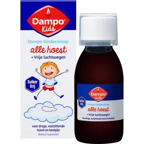 Dampo Kids Kindersiroop Alle Hoest + Vrije Luchtwegen Suikervrij 120 ML