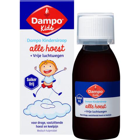 Dampo Kids Kindersiroop Alle Hoest + Vrije Luchtwegen Suikervrij 120 ML