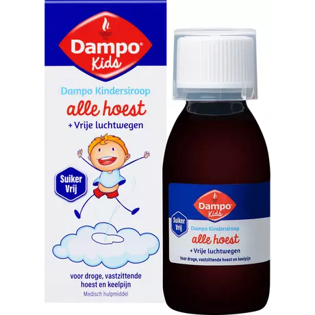 Dampo Kids Kindersiroop Alle Hoest En Vrije Luchtwegen Suikervrij 120 ML