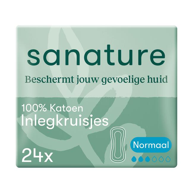 Sanature 100% Katoenen Inlegkruisjes Normaal 24 stuks