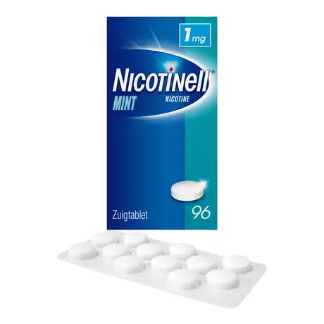 Nicotinell Mint 1 MG Stoppen met Roken Zuigtabletten 96 stuks