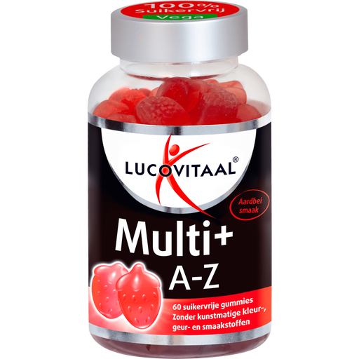 Lucovitaal Multi+ A-Z Suikervrij Gummies Aardbei 60 stuks