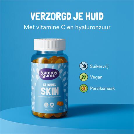 Yummygums Glowing Skin Gummies Suikervrij 60 stuks 