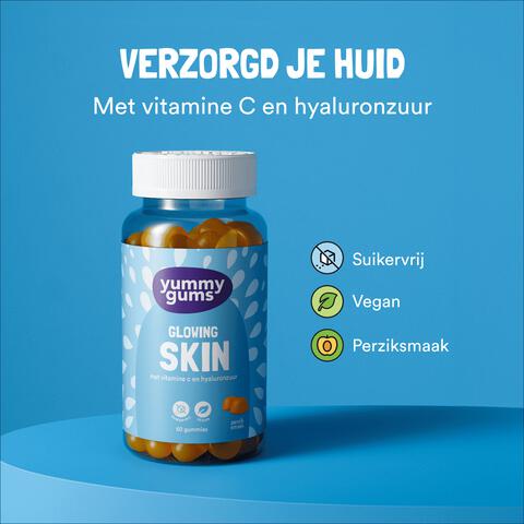 Yummygums Glowing Skin Gummies Suikervrij 60 stuks 
