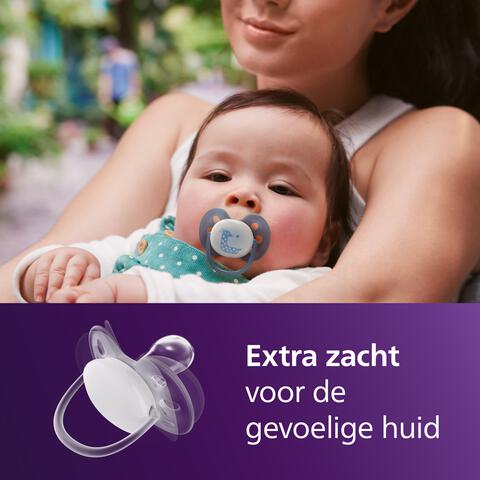 Philips Avent Fopspeen Ultra Soft Nighttime 6-18M SCF094/03 2 stuks