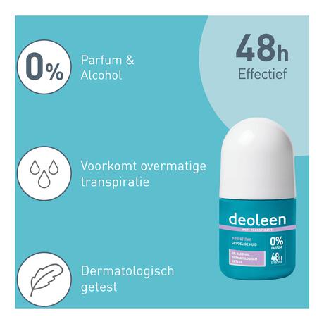 Deoleen Sensitive Anti-Transpirant Deodorant Roller 50 ML