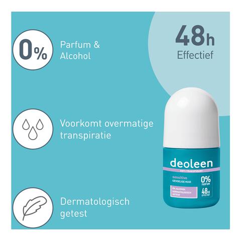 Deoleen Sensitive Anti-Transpirant Deodorant Roller 50 ML