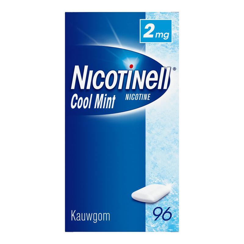 Nicotinell Kauwgom Cool Mint 2 MG Stoppen met Roken 96 stuks