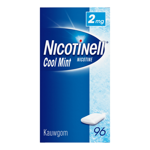 Nicotinell Kauwgom Cool Mint 2 MG Stoppen met Roken 96 stuks