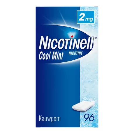 Nicotinell Kauwgom Cool Mint 2 MG Stoppen met Roken 96 stuks