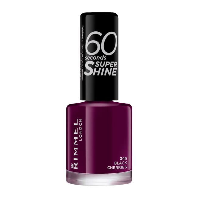 Rimmel London 60 Seconds Supershine Nailpolish - 345 Black Cherries