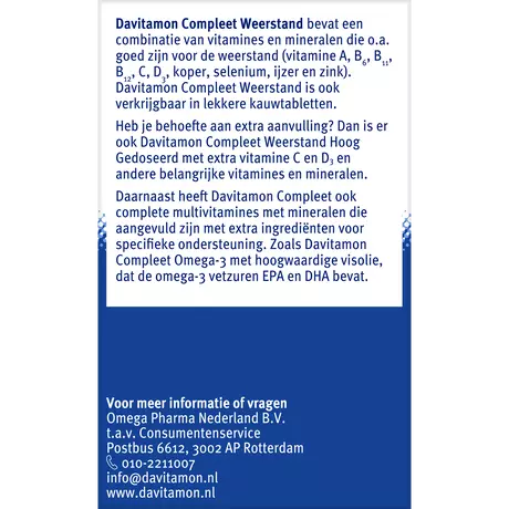 Davitamon Compleet Weerstand Vitamine C & D3 Dragees 100 stuks