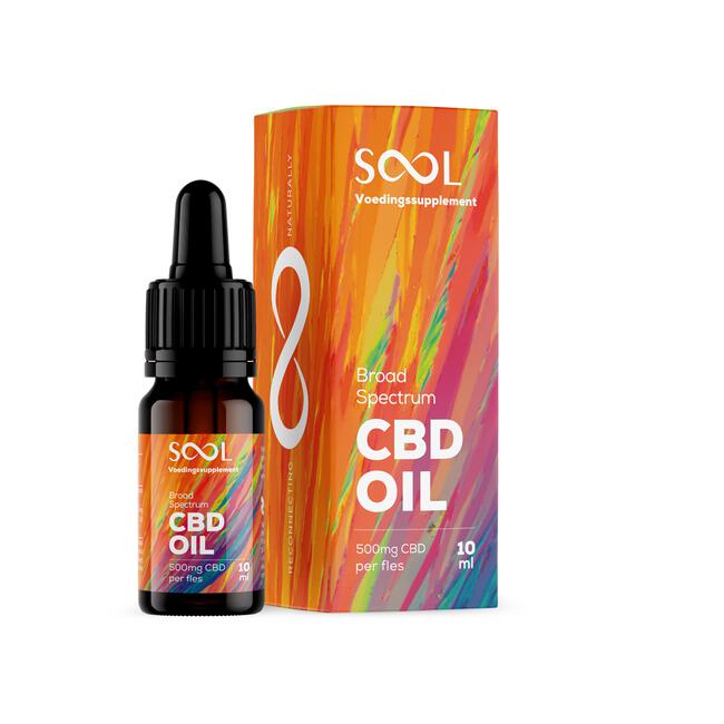 SOOL Broad Spectrum CBD Olie 5% 500mg CBD 10 ML