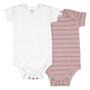 Etos Meegroei Rompertjes Wit/Beige Maat 62/68 Duo Pack