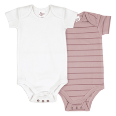 Etos Meegroei Rompertjes Wit/Beige Maat 62/68 Duo Pack