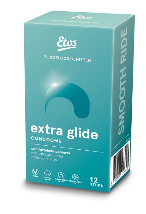 Etos Condooms Extra Glijmiddel 12 stuks