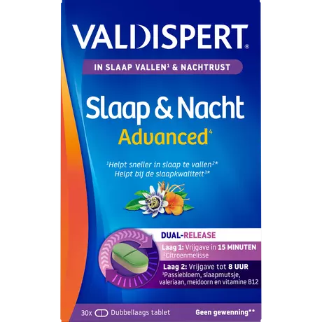 Valdispert Slaap en Nacht Advanced 30 Stuks