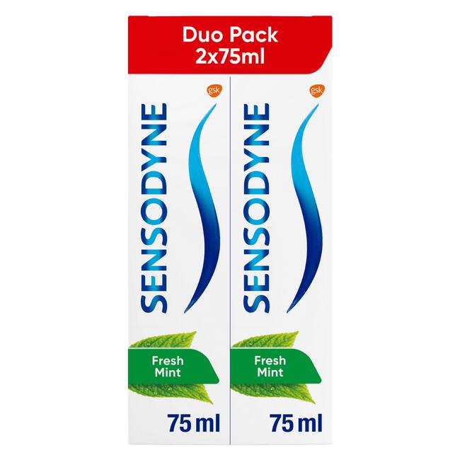 Sensodyne Fresh Mint Tandpasta Voor Gevoelige Tanden 2x 75 ML