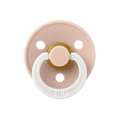 BIBS Glow in the dark Fopspeen Two Pack Natuurlijk Rubber Blush/Vanilla Maat 2