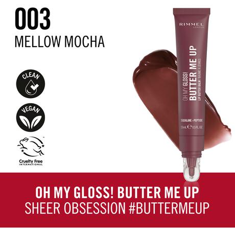 Rimmel Oh My Gloss Butter Me Up Lip Butter - Bruin - 003 Mellow Mocha