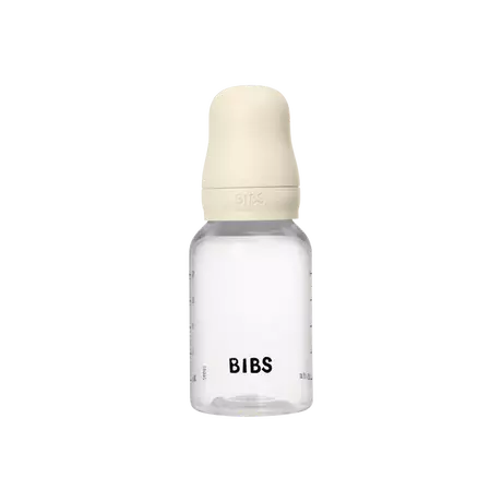 BIBS Babyfles Slow Flow Latex Ivory incl. opvouwbaar trechtertje 150 ML