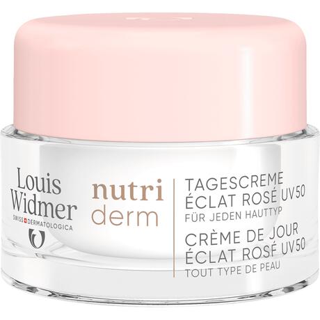 Louis Widmer Nutriderm Dagcrème Éclat Rosé UV SPF 50 Licht Geparfumeerd 50ML