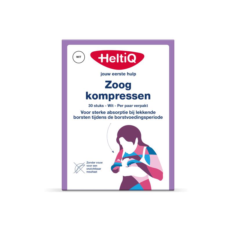 HeltiQ Zoogkompressen Wit 30 stuks