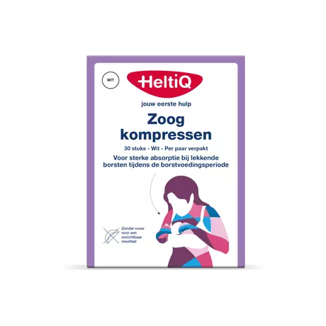 HeltiQ Zoogkompressen Wit 30 stuks
