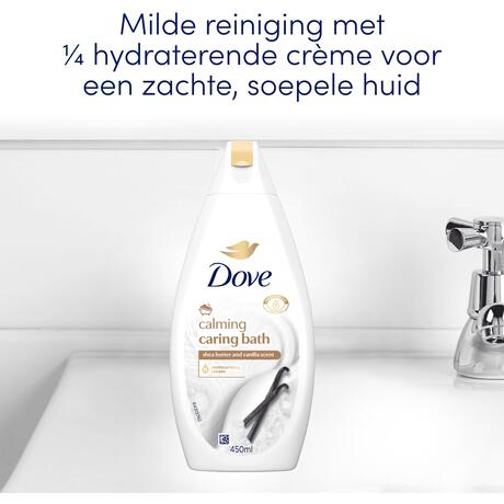 Dove Caring Bath Sheaboter & Vanille Badcrème 450 ml
