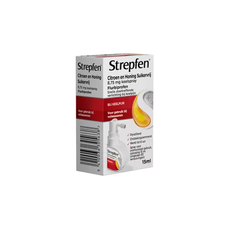 Strepfen Spray Citroen & Honing 15 ML