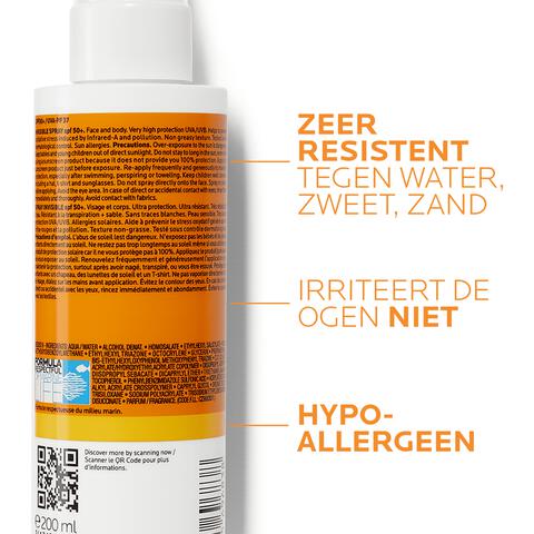 La Roche-Posay Anthelios Onzichtbare Zonnebrandpray SPF50+ 200 ML