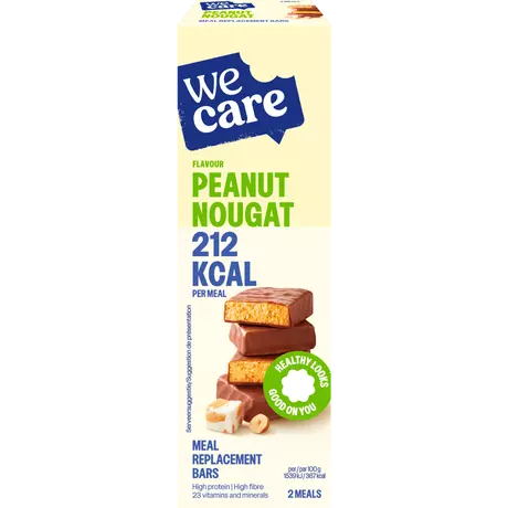 WeCare Bars Peanut Nougat 2 stuks
