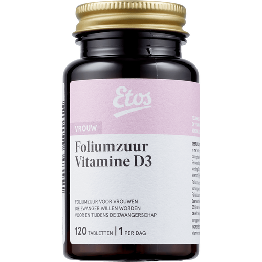 Etos Foliumzuur & Vitamine D3 120 stuks