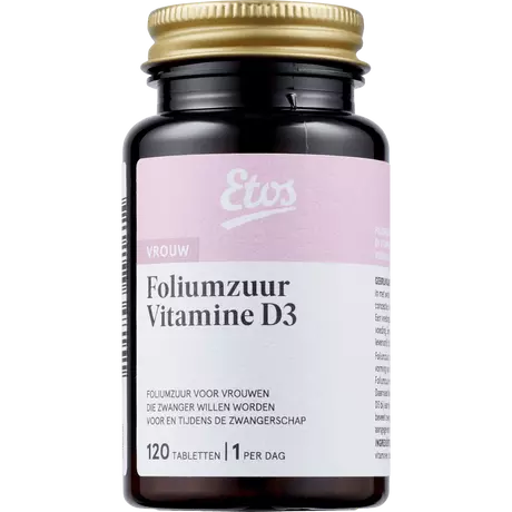 Etos Foliumzuur & Vitamine D3 120 stuks